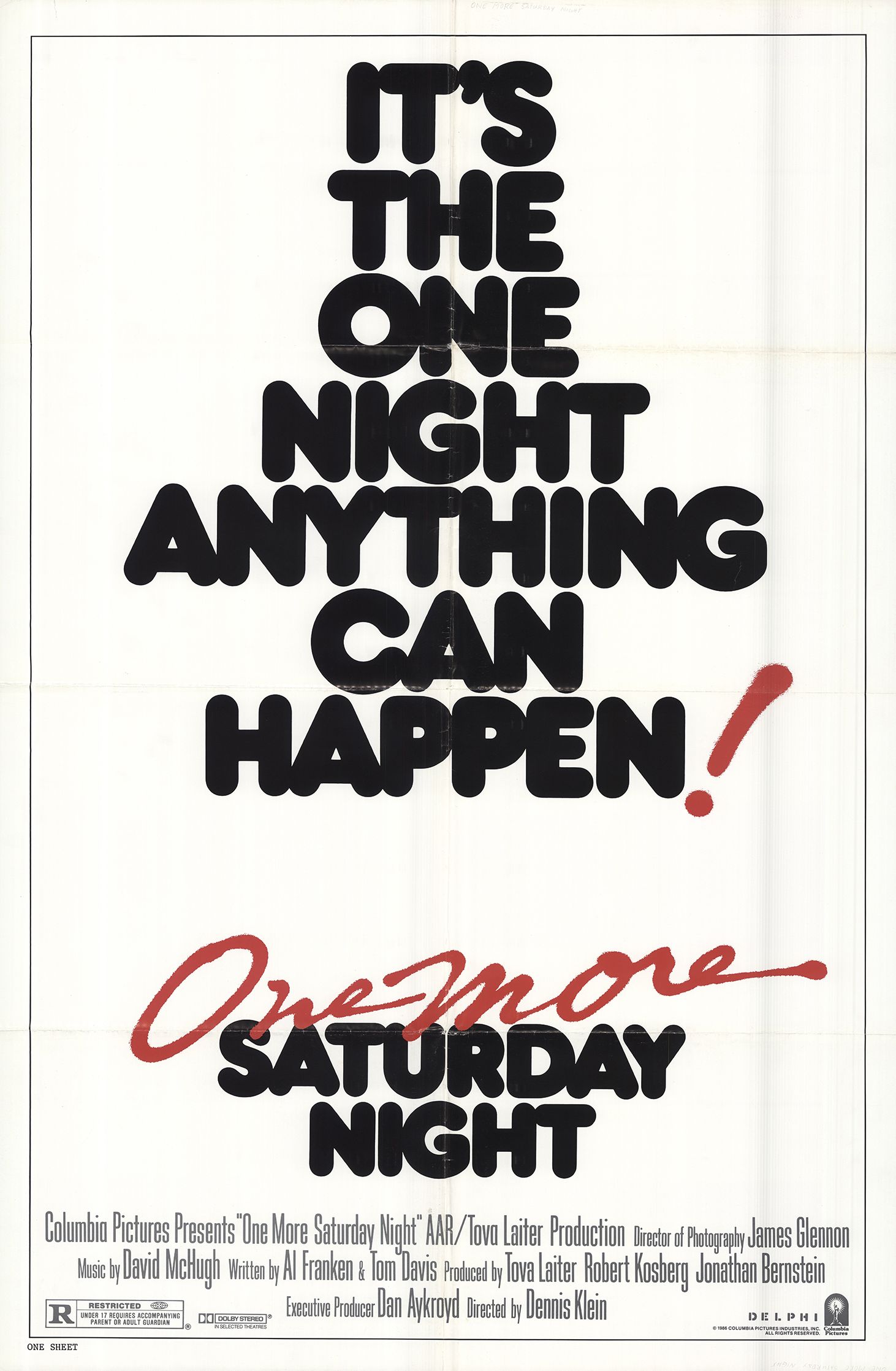 One More Saturday Night
