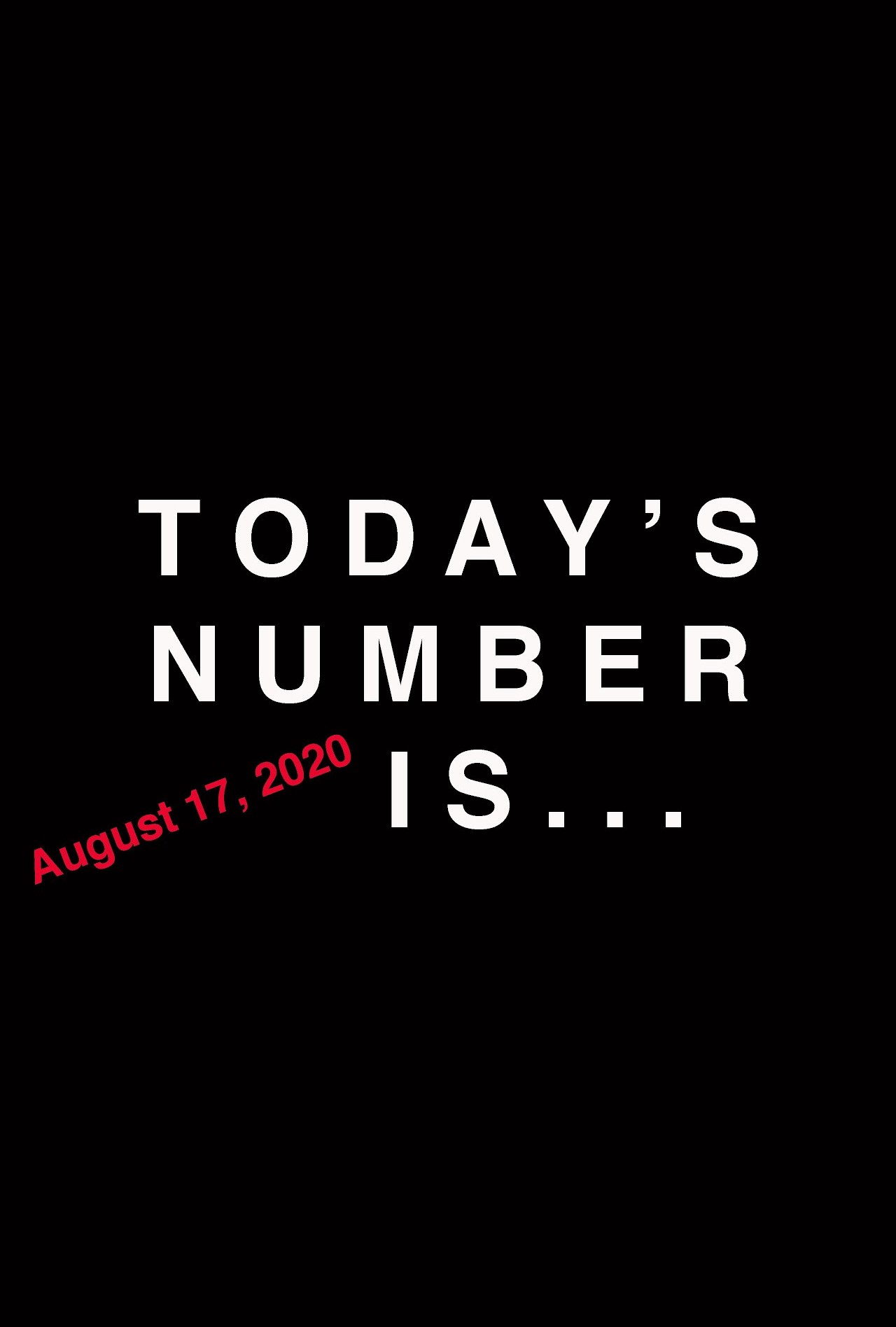 Today's Number Is...