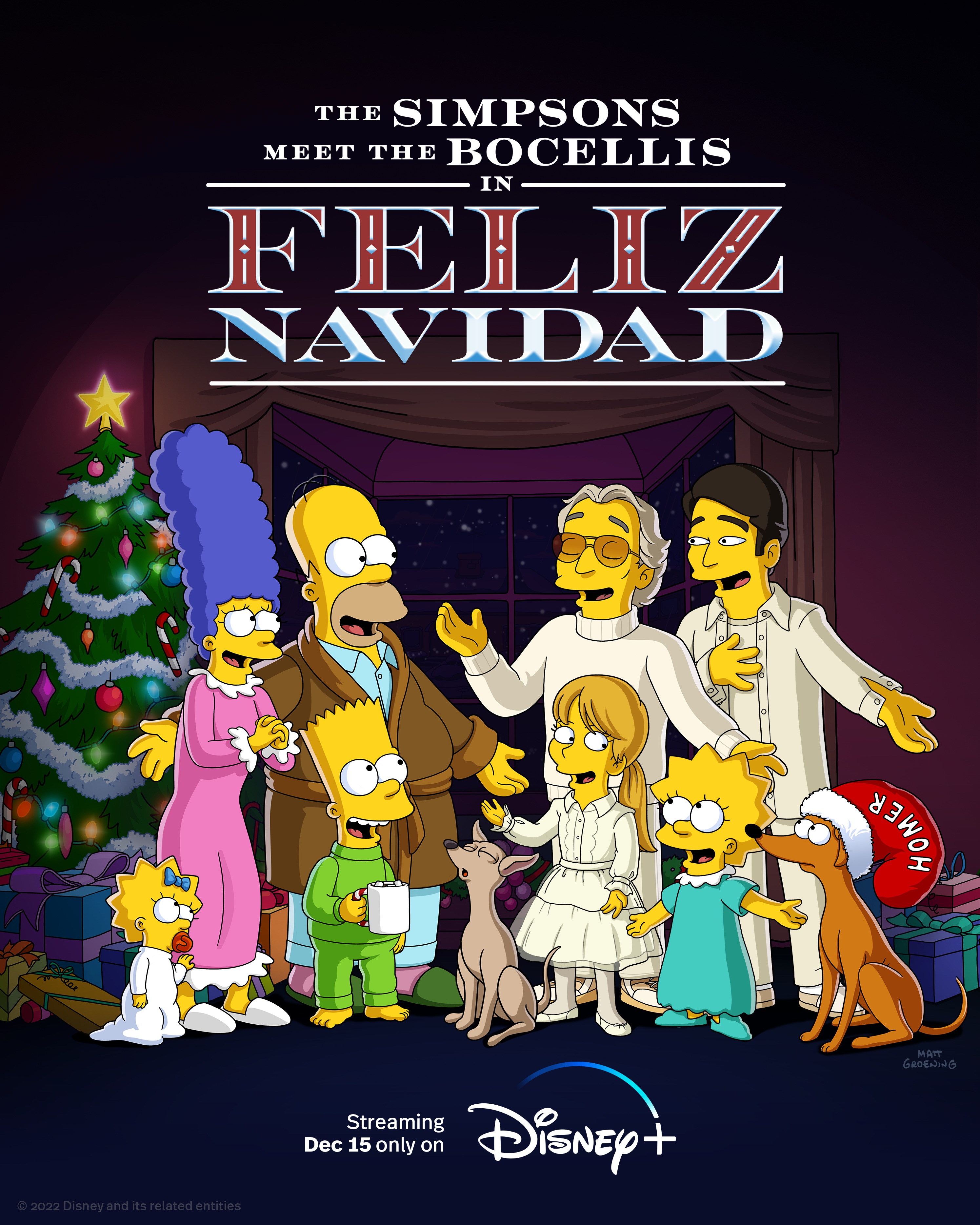 The Simpsons Meet the Bocellis in Feliz Navidad