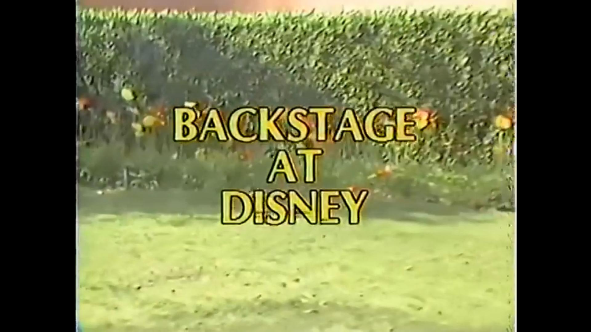 Backstage at Disney